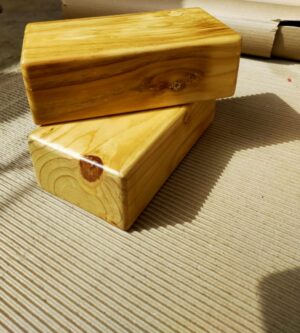 wooden yoga blocks set of 2